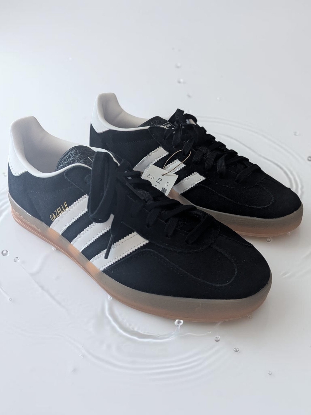 Adidas Gazelle Indoor Core Black White Gum Men's Sneaker J12060 Size 11.5 - Picture 2 of 8